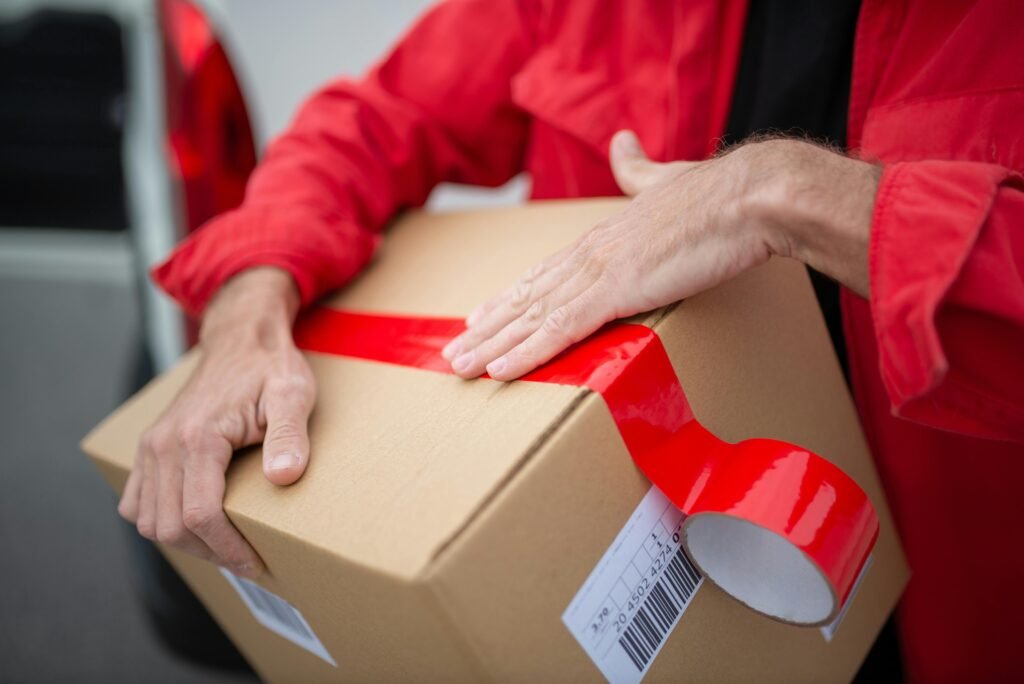 Paper packaging used by delivery services